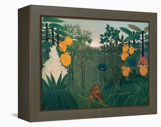 The Repast of the Lion, about 1907-Henri Rousseau-Framed Premier Image Canvas