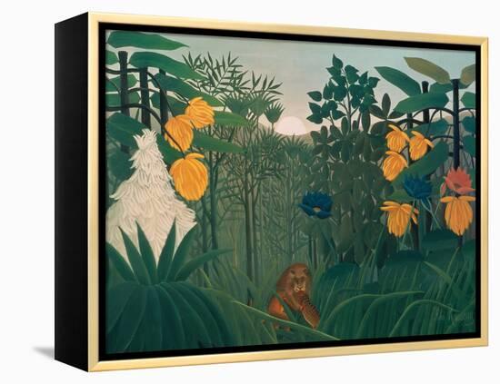 The Repast of the Lion, about 1907-Henri Rousseau-Framed Premier Image Canvas