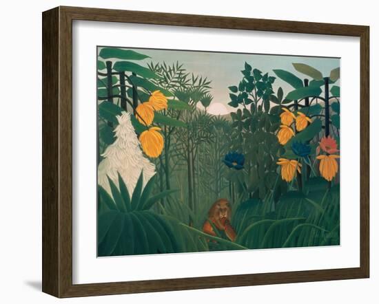 The Repast of the Lion, about 1907-Henri Rousseau-Framed Giclee Print