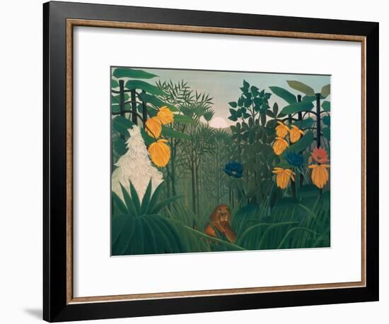 The Repast of the Lion, about 1907-Henri Rousseau-Framed Giclee Print