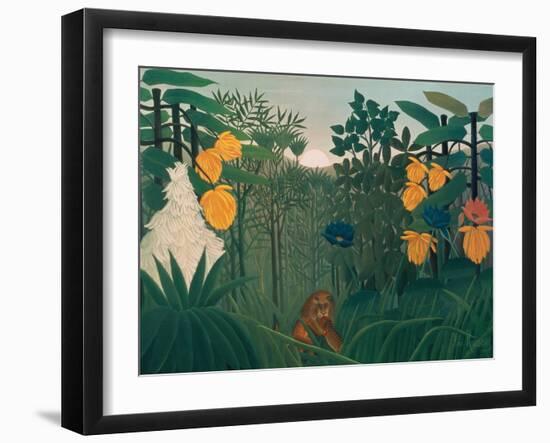 The Repast of the Lion, about 1907-Henri Rousseau-Framed Giclee Print