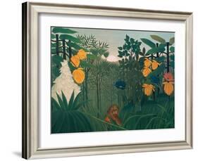 The Repast of the Lion, about 1907-Henri Rousseau-Framed Giclee Print