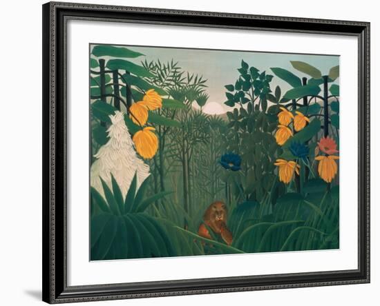 The Repast of the Lion, about 1907-Henri Rousseau-Framed Giclee Print