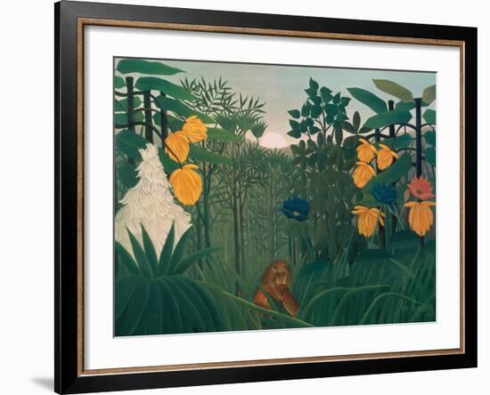 The Repast of the Lion, about 1907-Henri Rousseau-Framed Giclee Print