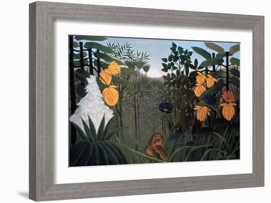 The Repast of the Lion, C1907-Henri Rousseau-Framed Giclee Print