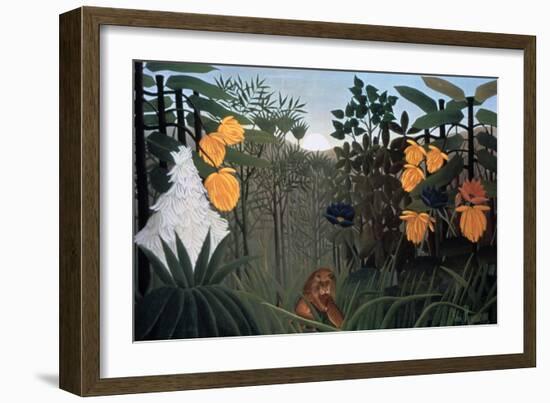 The Repast of the Lion, C1907-Henri Rousseau-Framed Giclee Print