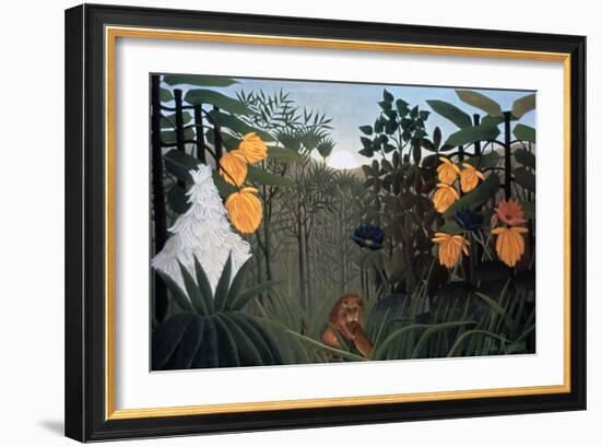 The Repast of the Lion, C1907-Henri Rousseau-Framed Giclee Print