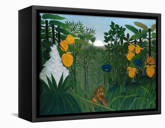 The Repast of the Lion-Henri Rousseau-Framed Stretched Canvas