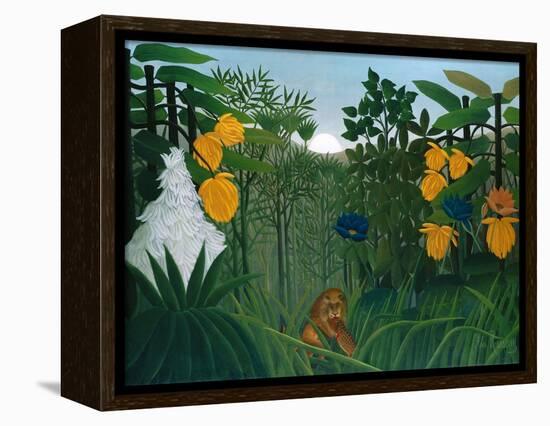 The Repast of the Lion-Henri Rousseau-Framed Stretched Canvas