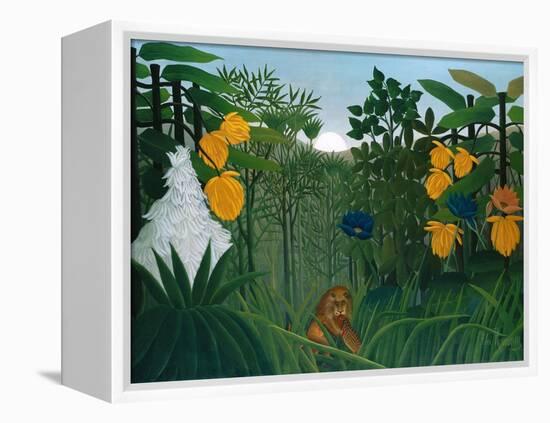 The Repast of the Lion-Henri Rousseau-Framed Stretched Canvas