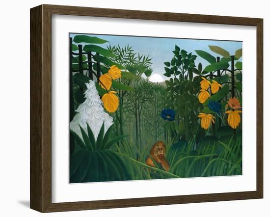 The Repast of the Lion-Henri Rousseau-Framed Art Print