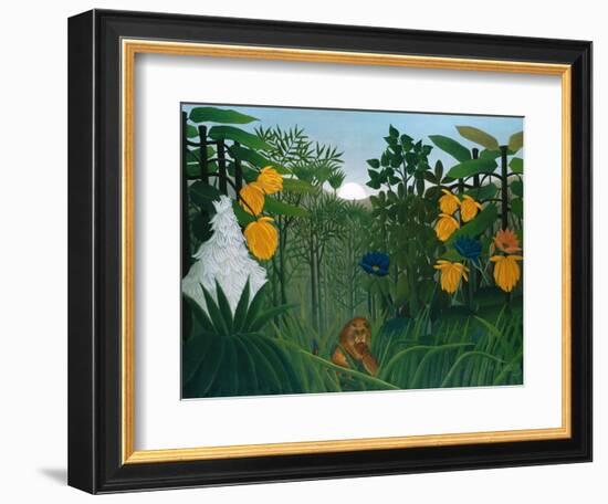 The Repast of the Lion-Henri Rousseau-Framed Premium Giclee Print