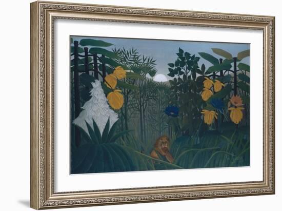 The Repast of the Lion-Henri JF Rousseau-Framed Giclee Print