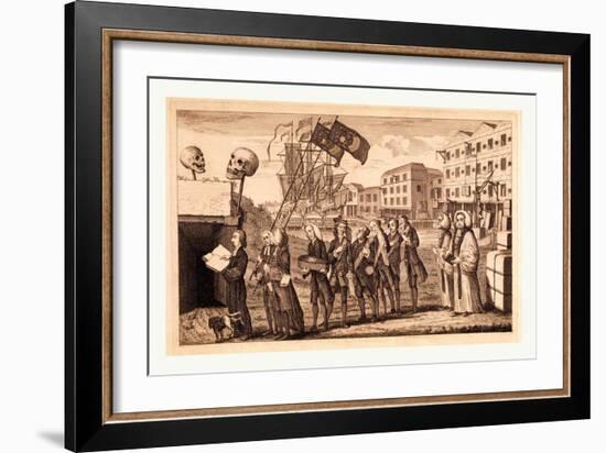 The Repeal or the Funeral of Miss Ame=Stamp-null-Framed Giclee Print