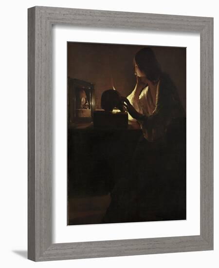 The Repentant Magdalen, 1635-40-Georges de la Tour-Framed Giclee Print