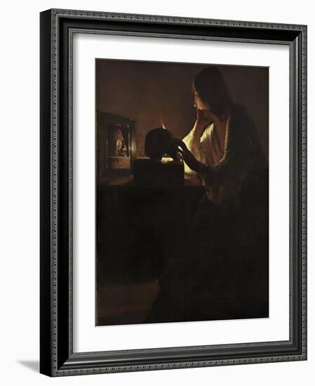 The Repentant Magdalen, 1635-40-Georges de la Tour-Framed Giclee Print