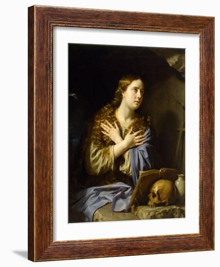 The Repentant Magdalen, 1648 (Oil on Canvas)-Philippe De Champaigne-Framed Giclee Print