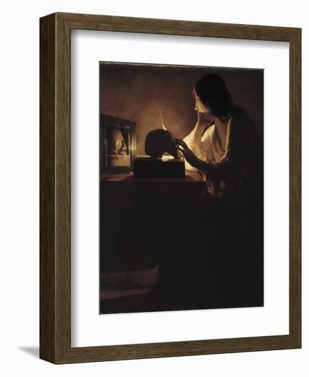The Repentant Magdalen-Georges de La Tour-Framed Art Print