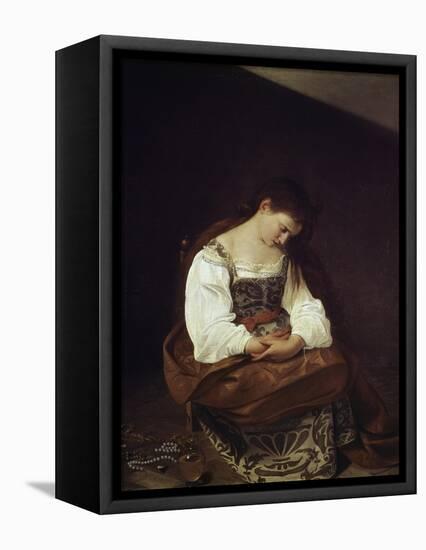 The Repentant Magdalene-Caravaggio-Framed Premier Image Canvas