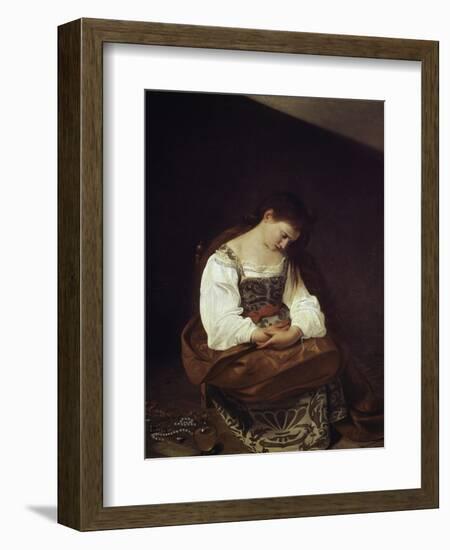 The Repentant Magdalene-Caravaggio-Framed Giclee Print