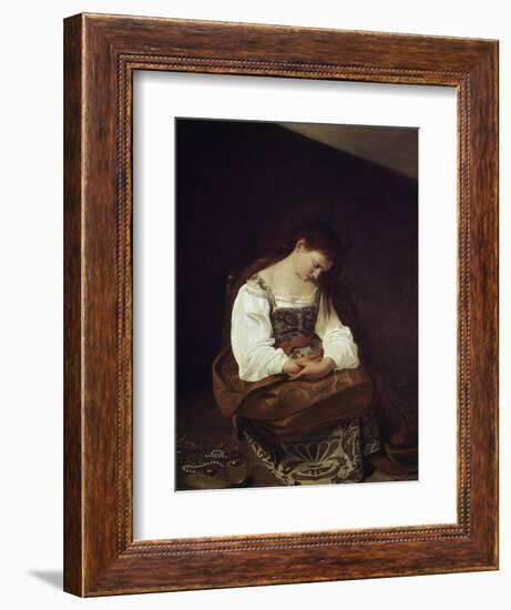 The Repentant Magdalene-Caravaggio-Framed Giclee Print