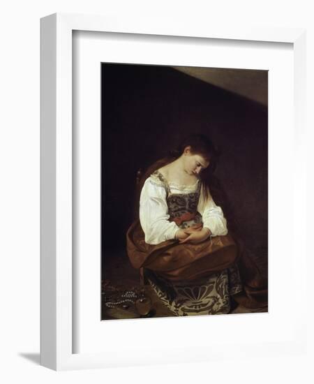 The Repentant Magdalene-Caravaggio-Framed Giclee Print