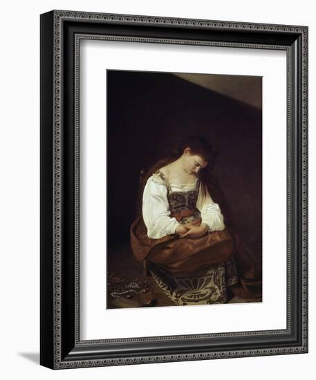 The Repentant Magdalene-Caravaggio-Framed Giclee Print