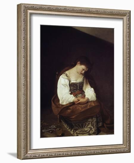 The Repentant Magdalene-Caravaggio-Framed Giclee Print