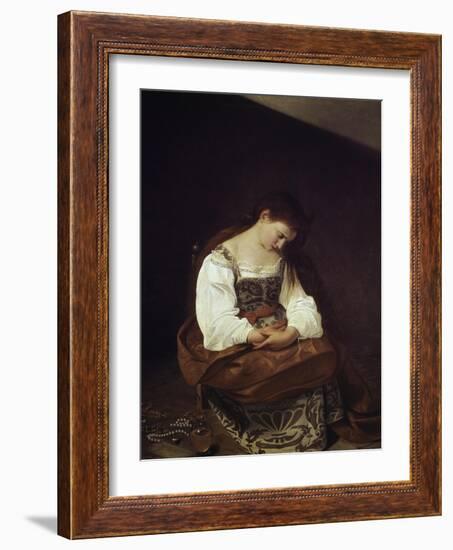 The Repentant Magdalene-Caravaggio-Framed Giclee Print