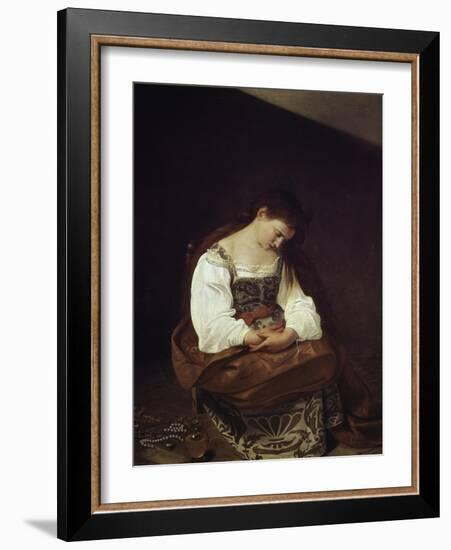 The Repentant Magdalene-Caravaggio-Framed Giclee Print