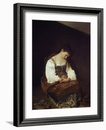 The Repentant Magdalene-Caravaggio-Framed Giclee Print