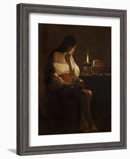 The Repentant Mary Magdalene-Georges de La Tour-Framed Giclee Print