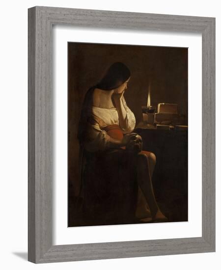 The Repentant Mary Magdalene-Georges de La Tour-Framed Giclee Print