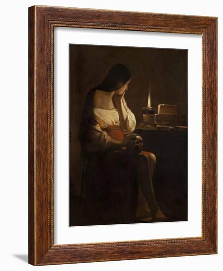 The Repentant Mary Magdalene-Georges de La Tour-Framed Giclee Print