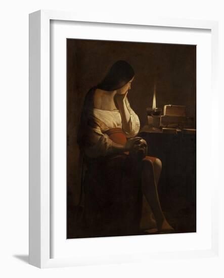 The Repentant Mary Magdalene-Georges de La Tour-Framed Giclee Print