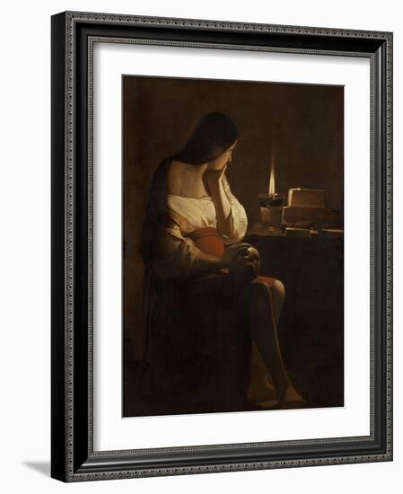 The Repentant Mary Magdalene-Georges de La Tour-Framed Giclee Print