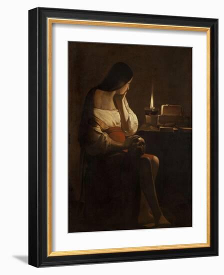 The Repentant Mary Magdalene-Georges de La Tour-Framed Giclee Print