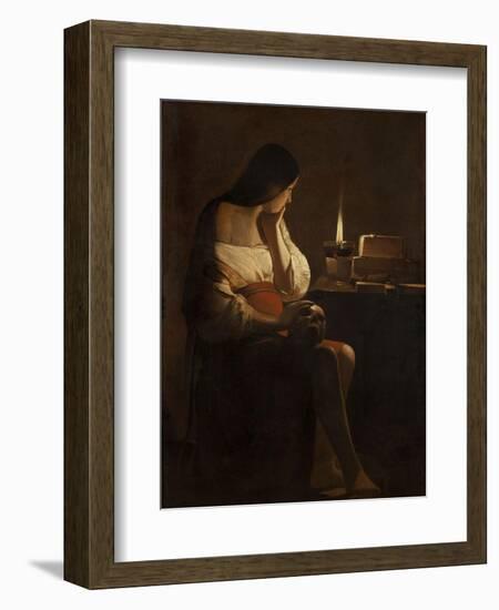 The Repentant Mary Magdalene-Georges de La Tour-Framed Giclee Print