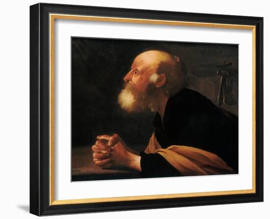 The Repentant Peter, 1616-Hendrick Jansz Terbrugghen-Framed Giclee Print