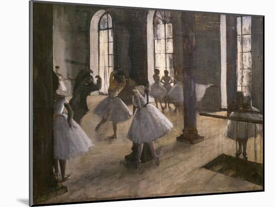The Repetition at the home of dance. 1873-1875. Oil on canvas.-Edgar Degas-Mounted Giclee Print