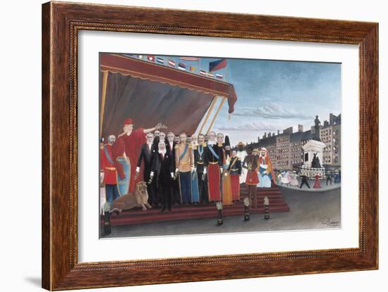 The Representatives of Foreign Powers Coming to Greet the Republic as a Sign of Peace-Henri Rousseau-Framed Art Print