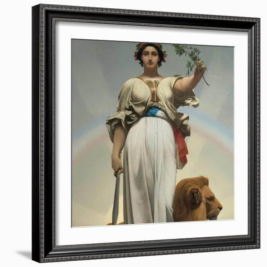 The Republic by Gerome Jean Leon (1824 - 1904) (Allegory - 1848); Mairie Des Lilas-Jean Leon Gerome-Framed Giclee Print