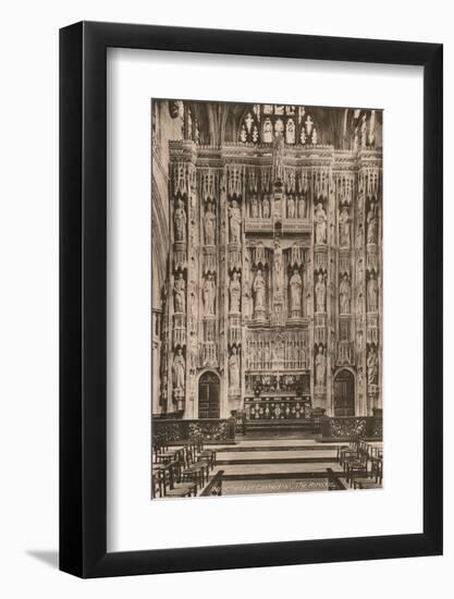 The reredos, Winchester Cathedral, Hampshire, early 20th century(?)-Unknown-Framed Photographic Print