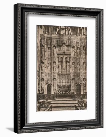 The reredos, Winchester Cathedral, Hampshire, early 20th century(?)-Unknown-Framed Photographic Print