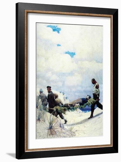 The Rescue of Captain Harding-Newell Convers Wyeth-Framed Art Print