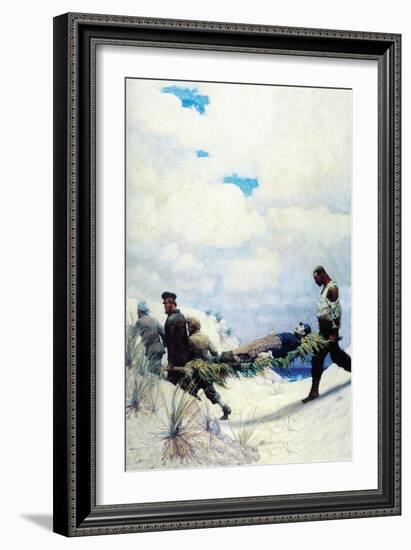 The Rescue of Captain Harding-Newell Convers Wyeth-Framed Art Print