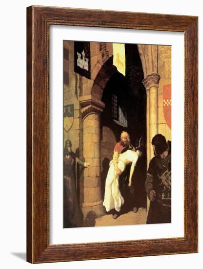 The Rescue of Helen-Newell Convers Wyeth-Framed Art Print