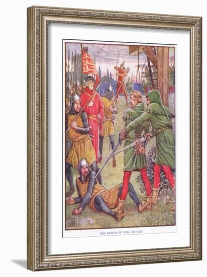 The Rescue of Will Stuteley, C.1920-Walter Crane-Framed Giclee Print