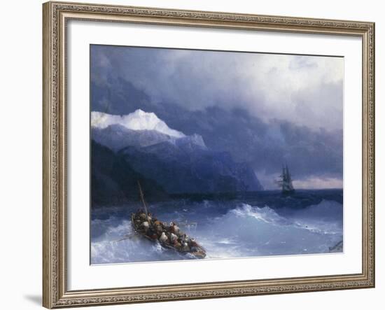 The Rescue-Ivan Konstantinovich Aivazovsky-Framed Giclee Print