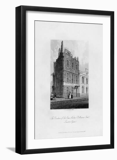 The Residence of Sir Isaac Newton, St Martin's Street, Leicester Square, 1840-CJ Smith-Framed Giclee Print